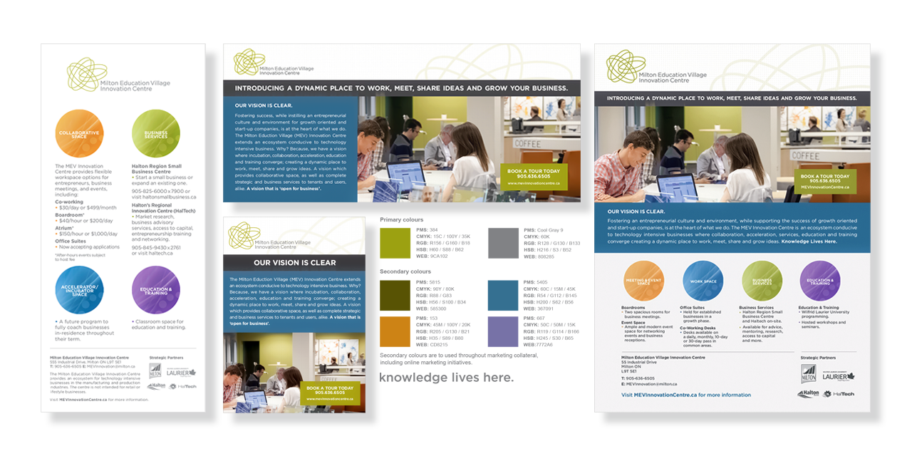 Marketing Materials Milton Educational Village Innovation Centre by BANG! creative strategy by design