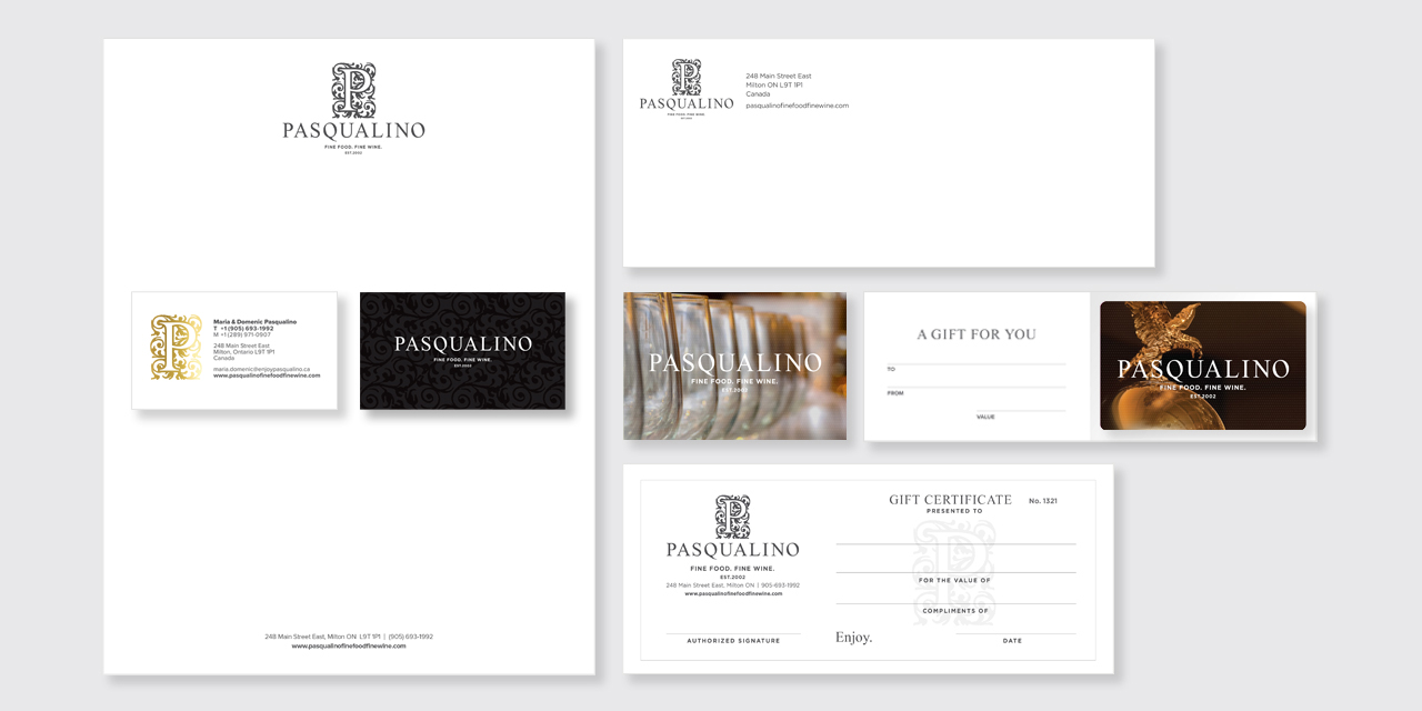 Brand Development for Pasqualino by BANG! creative strategy by design
