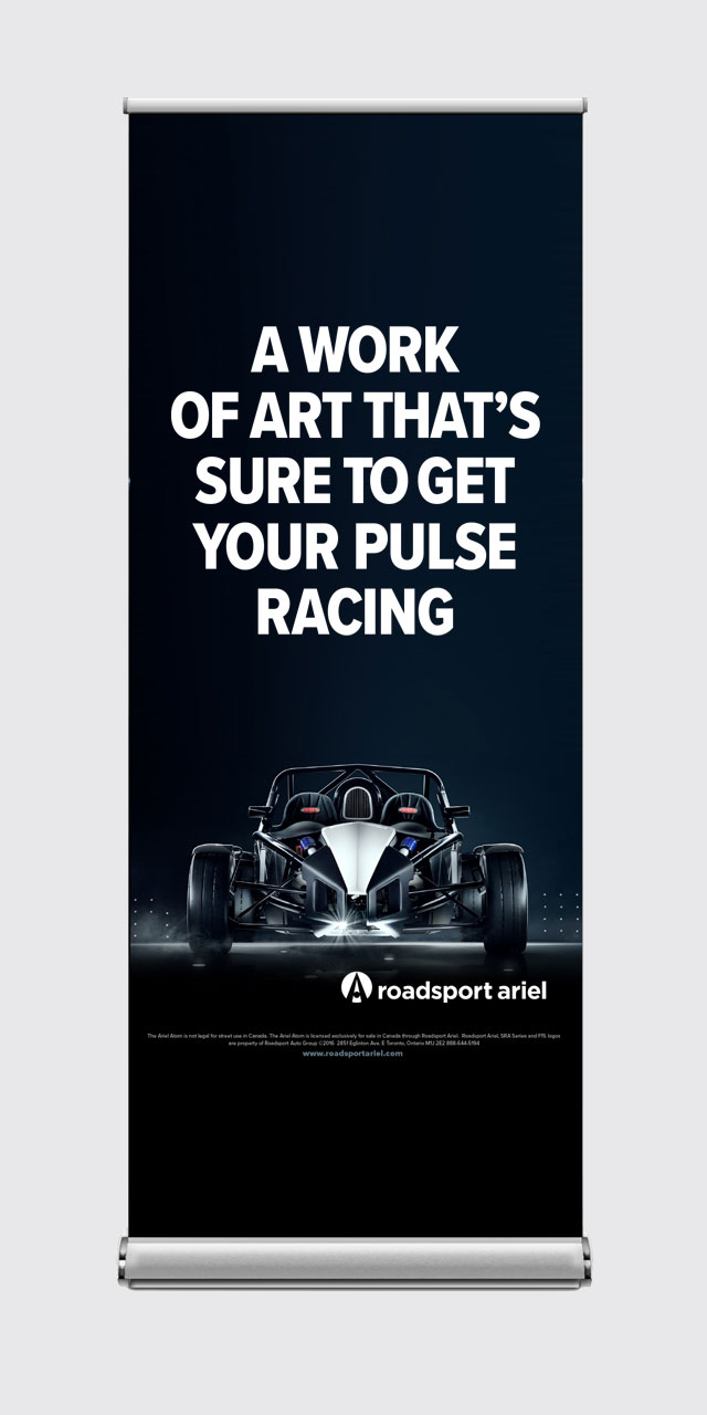 Banner Stand Roadsport Ariel by BANG! creative strategy by design