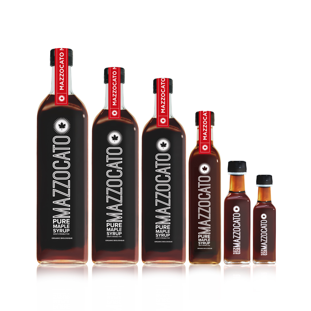 Branding and Packaging Graphic Design of Mazzocato Maple Syrup by BANG! creative strategy by design