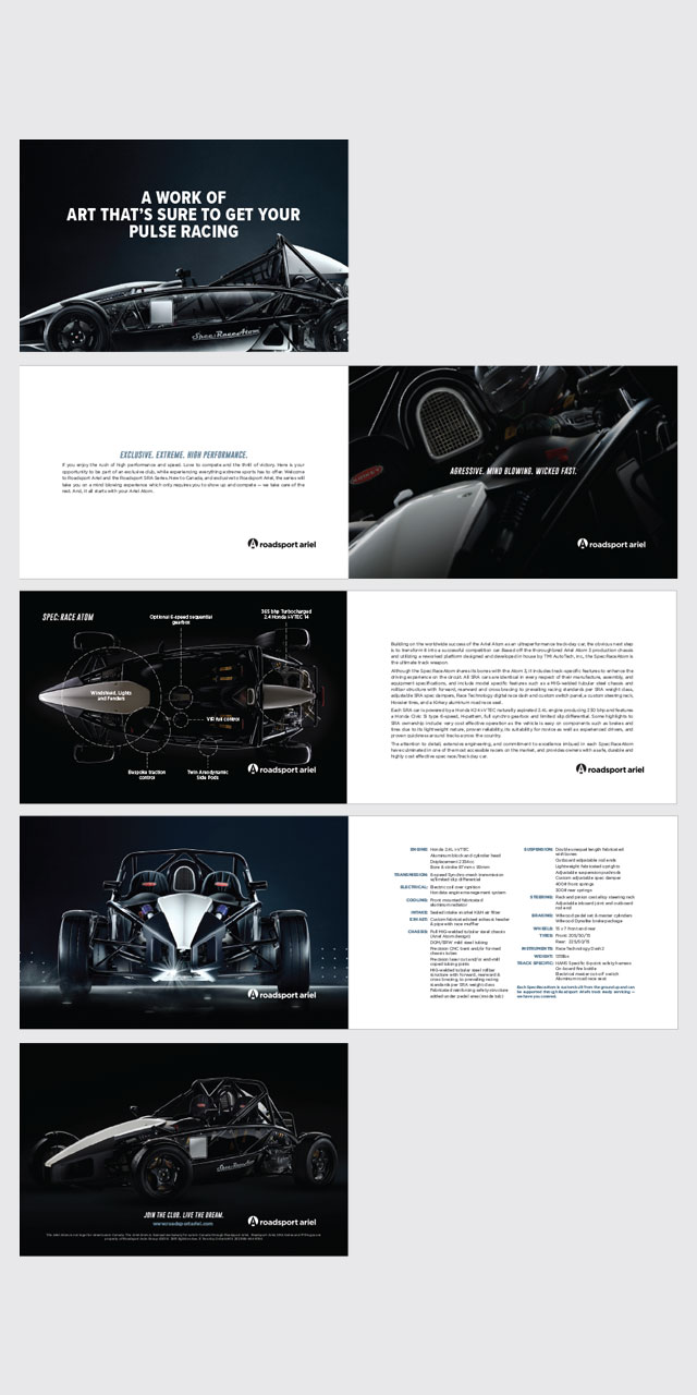 Brochure Design Roadsport Ariel by BANG! creative strategy by design